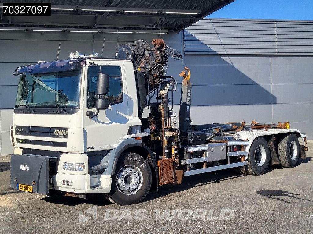 Ginaf CF X 3232 S 6X4 NL-truck APK HIAB 166 E-5 Hipro Kran Crane + XR26S59 Hooklift Euro 5