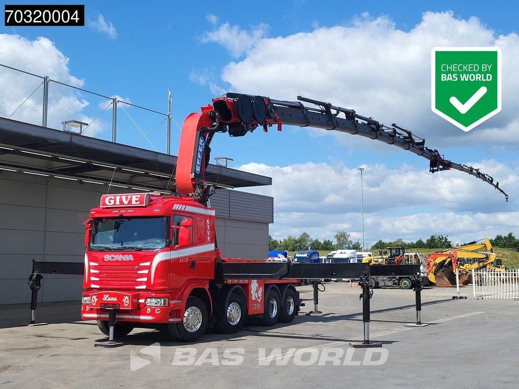 Scania G490 8X4 EFFER 1750/8S + JIB 6S Crane Kran Winch Big-Axle Automatic Euro 6