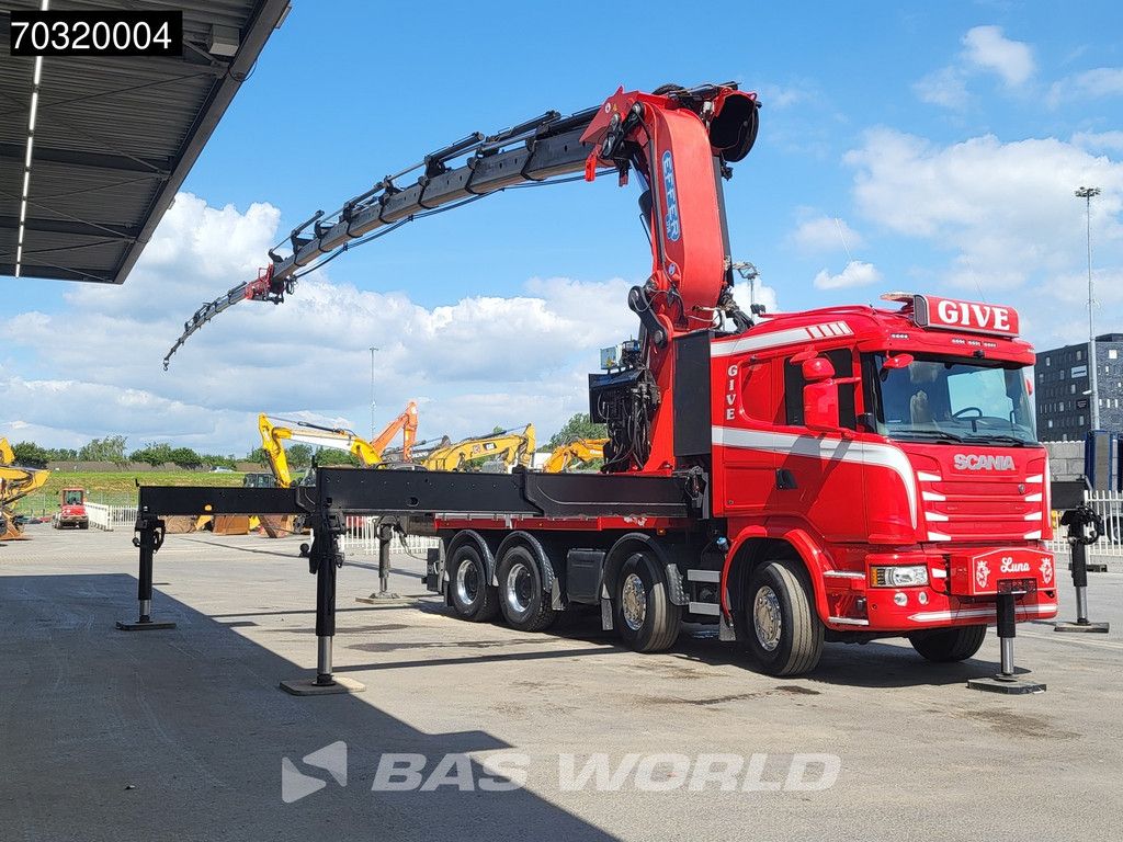 Scania G490 8X4 EFFER 1750/8S + JIB 6S Crane Kran Winch Big-Axle Automatic Euro 6