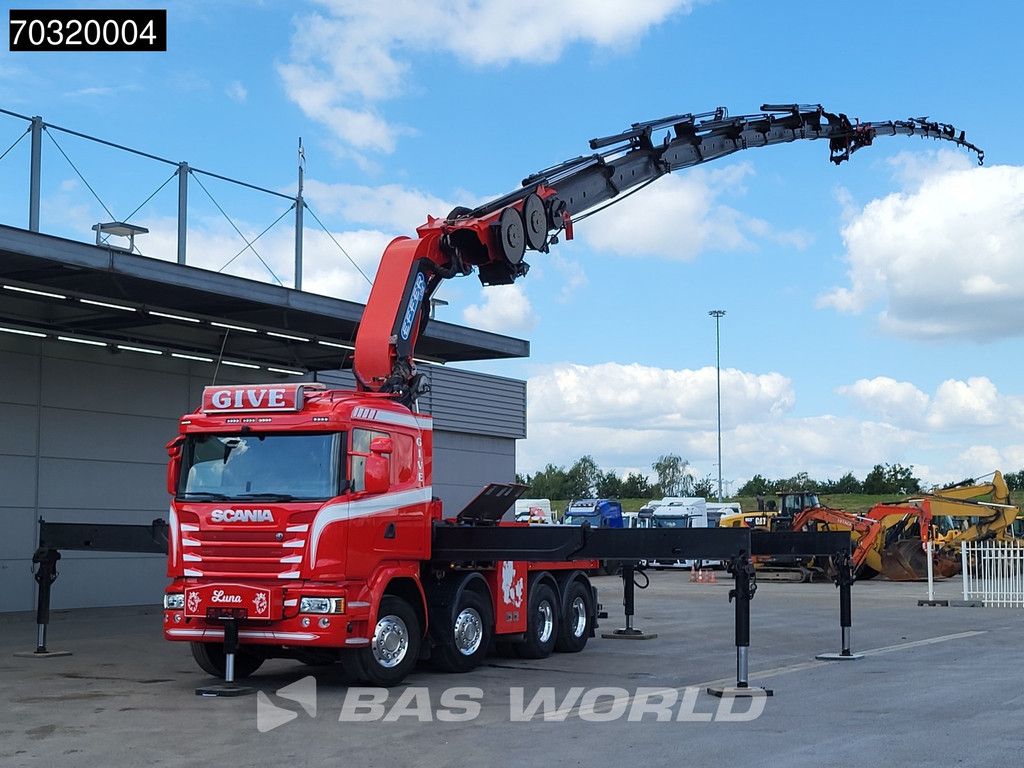 Scania G490 8X4 EFFER 1750/8S + JIB 6S Crane Kran Winch Big-Axle Automatic Euro 6