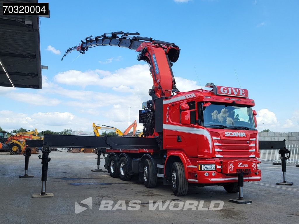 Scania G490 8X4 EFFER 1750/8S + JIB 6S Crane Kran Winch Big-Axle Automatic Euro 6