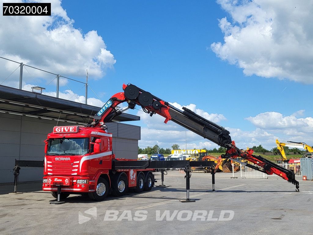 Scania G490 8X4 EFFER 1750/8S + JIB 6S Crane Kran Winch Big-Axle Automatic Euro 6