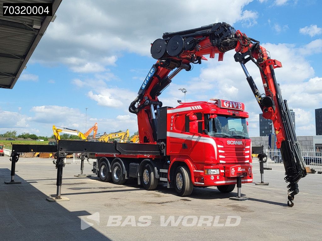 Scania G490 8X4 EFFER 1750/8S + JIB 6S Crane Kran Winch Big-Axle Automatic Euro 6