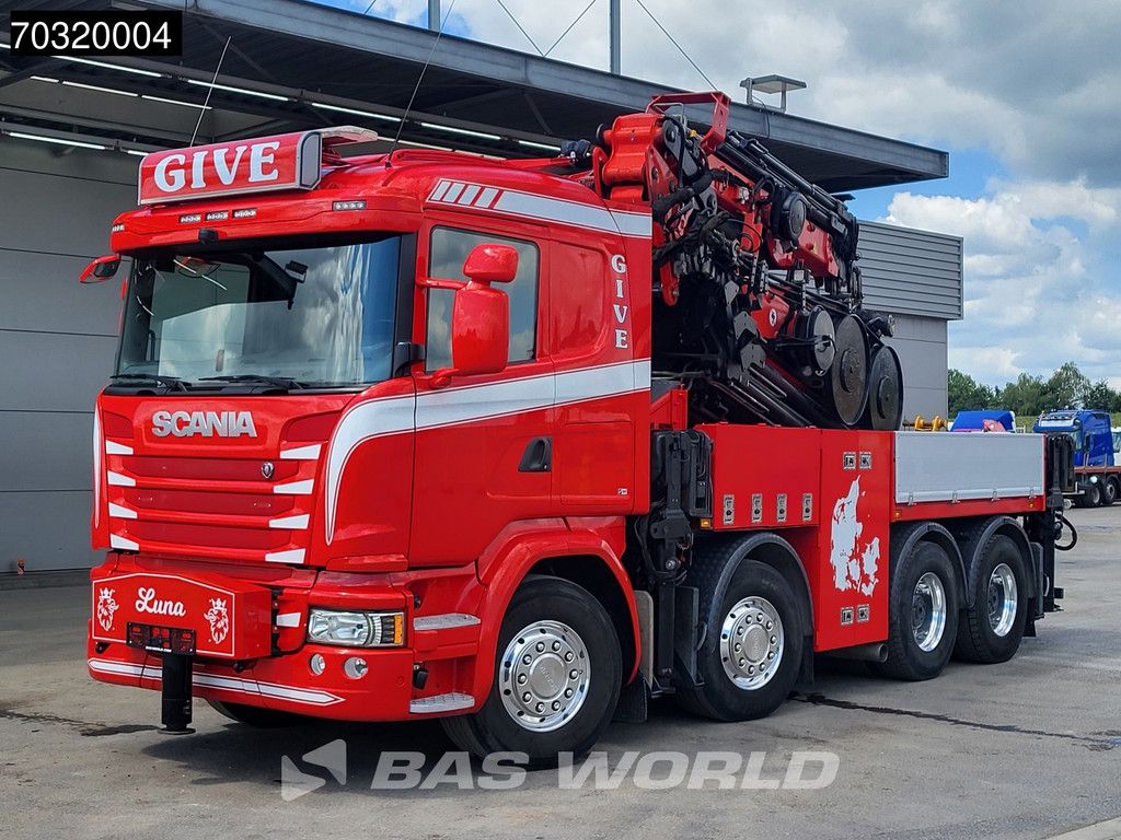 Scania G490 8X4 EFFER 1750/8S + JIB 6S Crane Kran Winch Big-Axle Automatic Euro 6