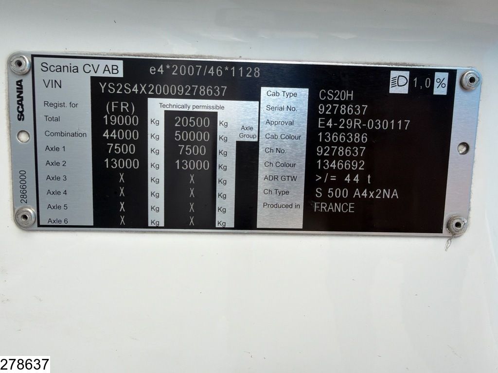 Scania S 500 EURO 6d, Retarder, Standairco