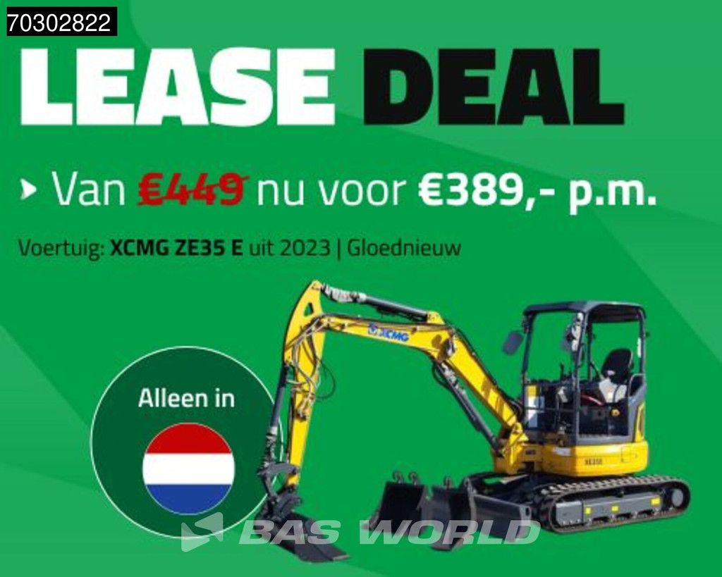 XCMG XE35 E Fabrieksgarantie- CW+3 Bakken - Yanmar Motor