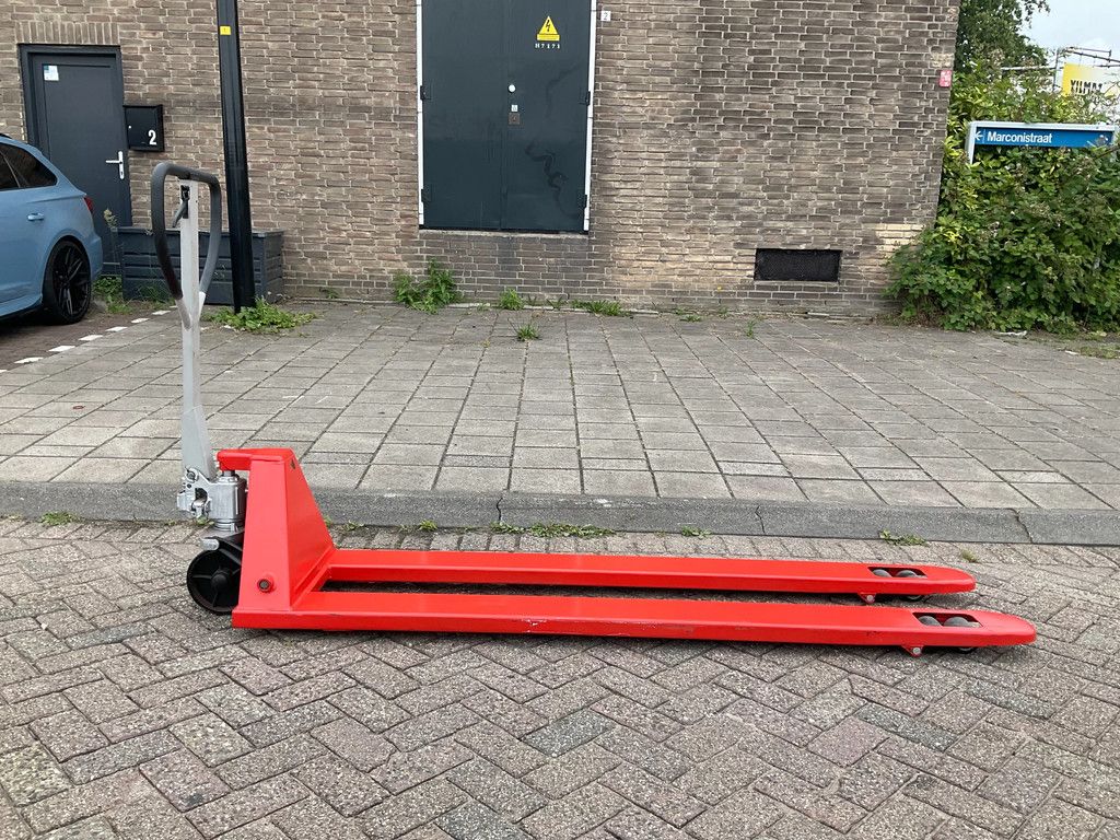SCHEFFER HANDPALLETWAGEN 2000KG 2METER LANGE LEPELS PALLETWAGEN / HEFTRUCK
