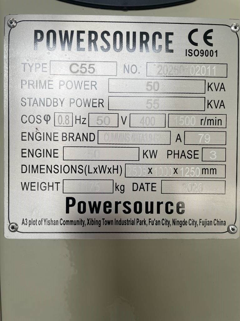 Cummins 4BTA3.9-G2 - 55 kVA Generator - DPX-19832