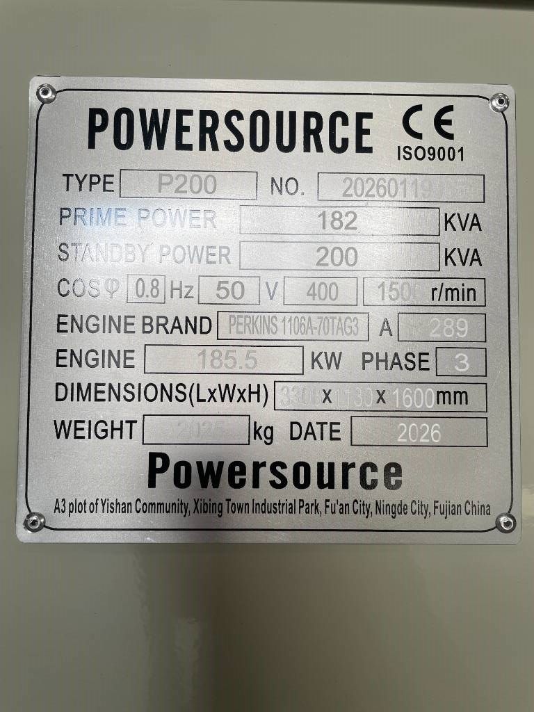 Perkins 1106A-70TAG3 - 200 kVA Generator - DPX-19808.1