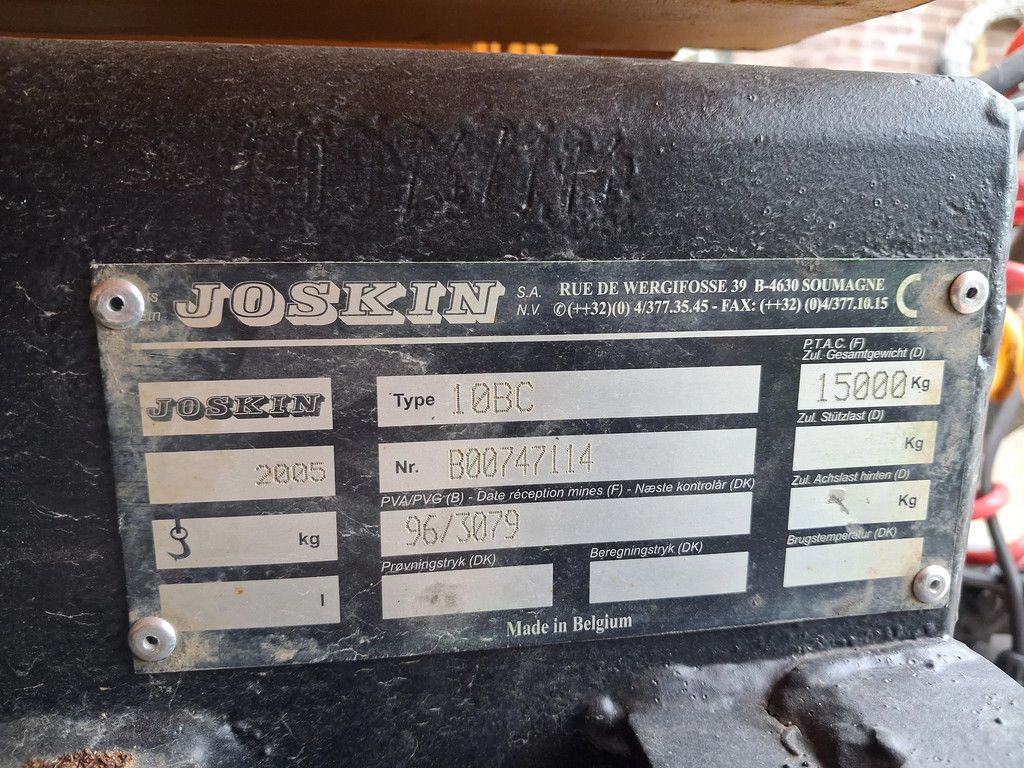Joskin 11.45 kipper/dumper/bakkenwagen 12 ton