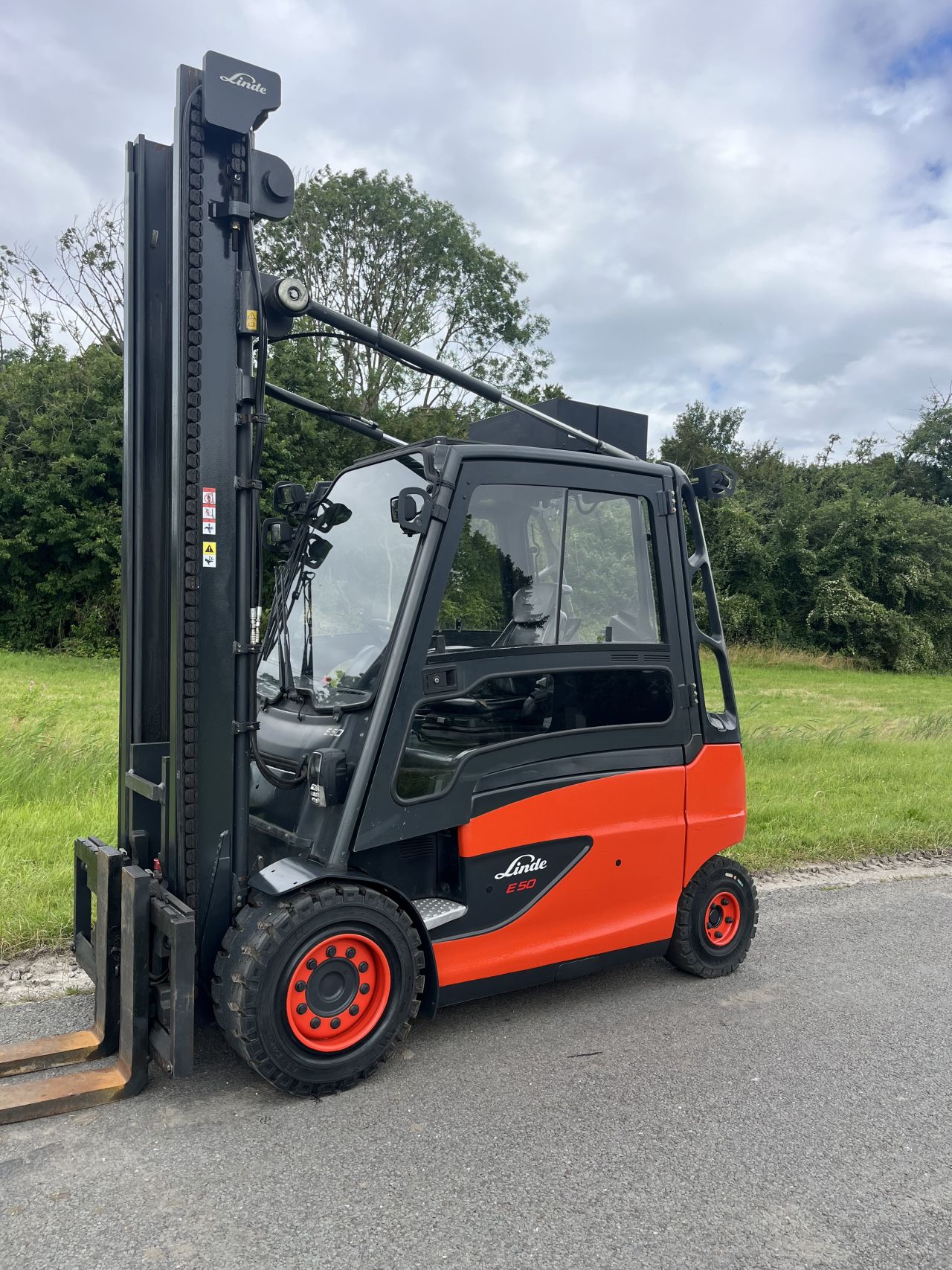 Linde E50 elektrische heftruck 2017 sideshift 4 functies