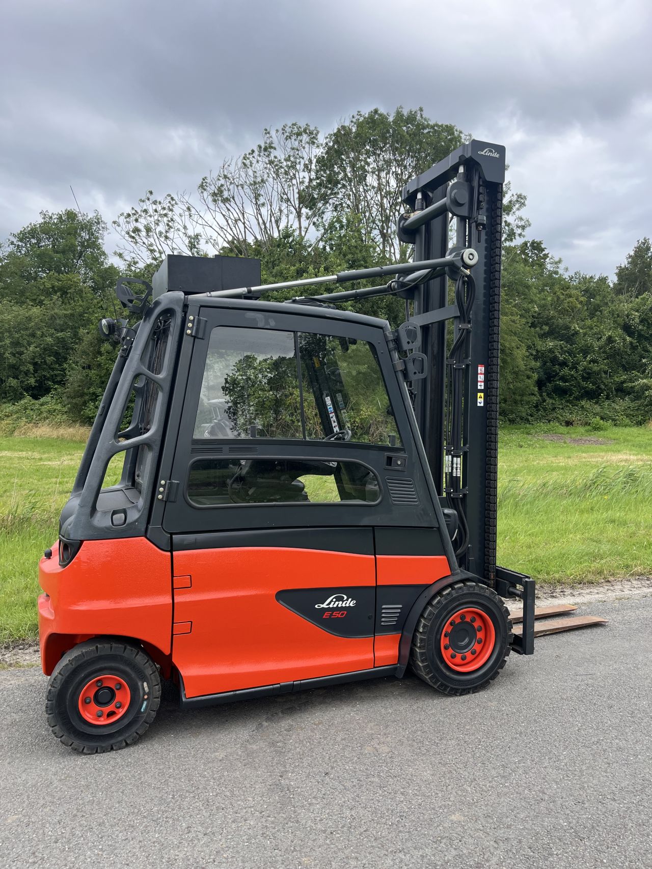 Linde E50 elektrische heftruck 2017 sideshift 4 functies