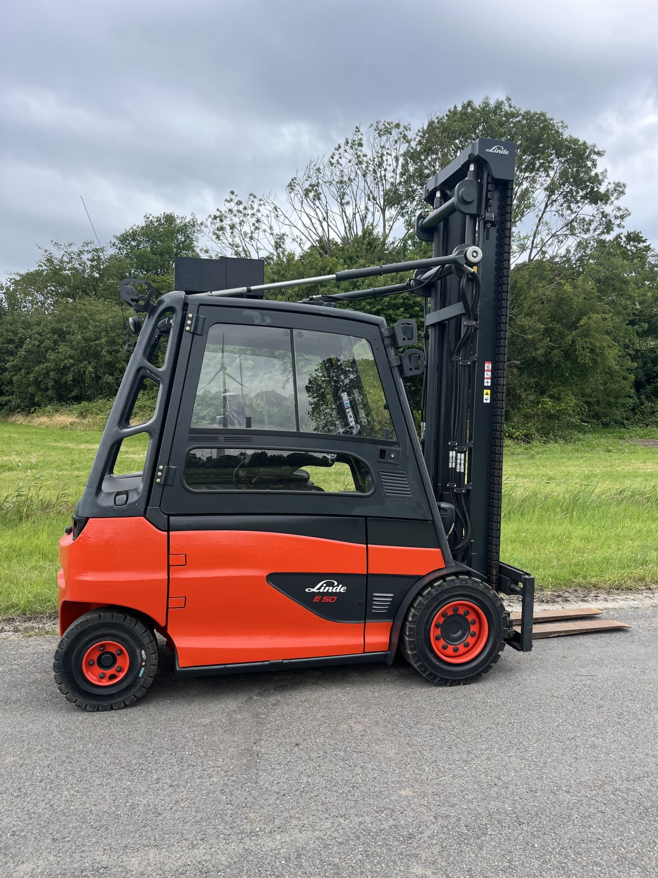 Linde E50 elektrische heftruck 2017 sideshift 4 functies