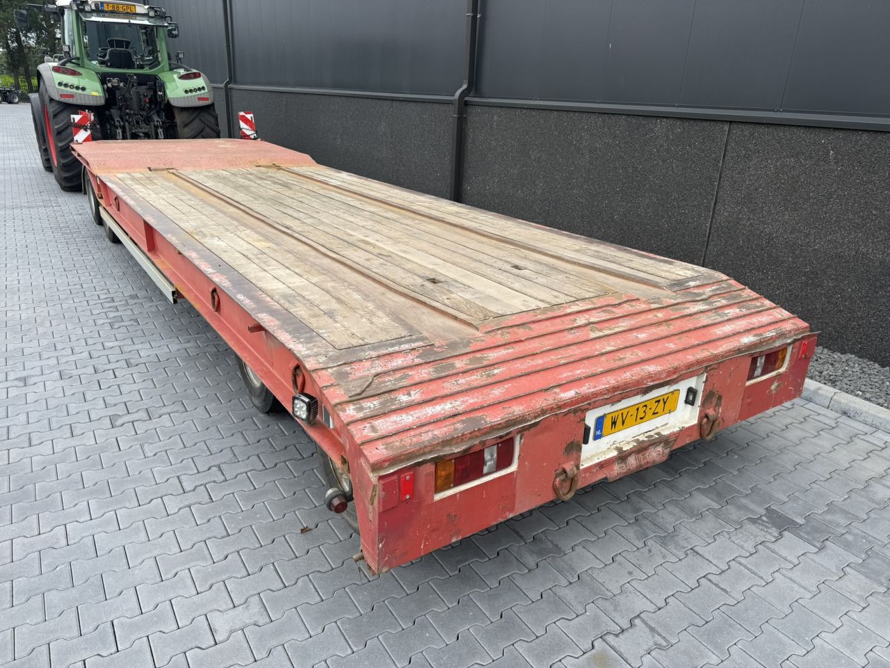 4-asser Dieplader aanhanger met containerrails