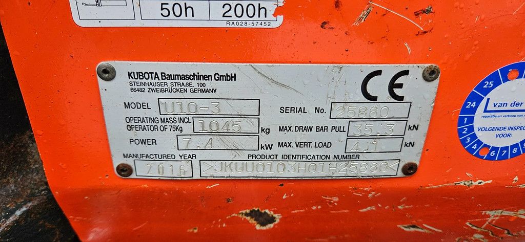 Kubota U10-3 mini graafmachine