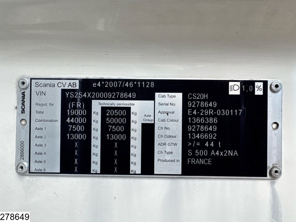 Scania S 500 EURO 6d, Retarder, Standairco