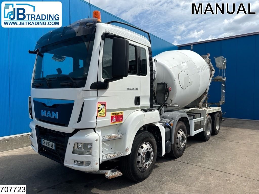 MAN TGS 32 400 8x4, EURO 6, Stetter 9m3, Steel suspension