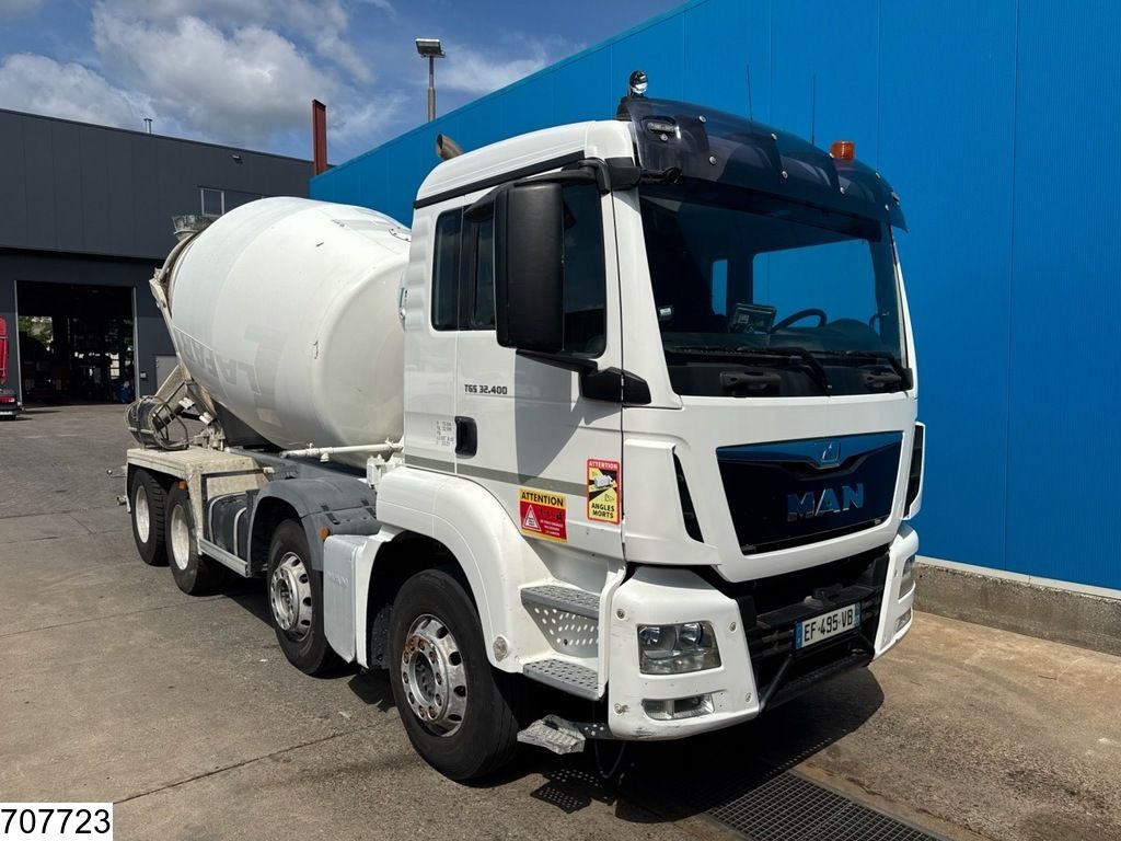 MAN TGS 32 400 8x4, EURO 6, Stetter 9m3, Steel suspension