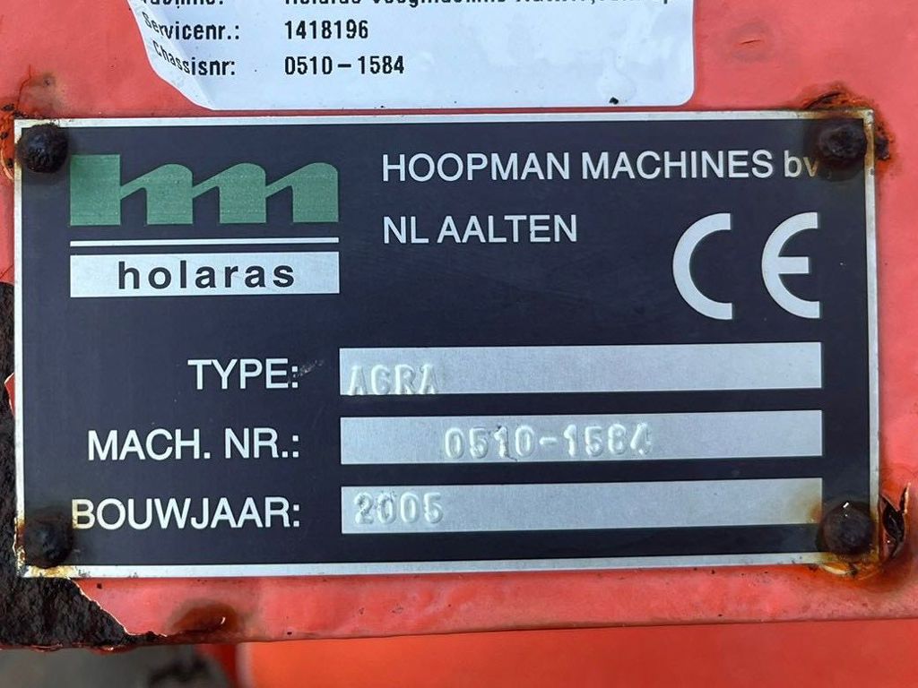 Holaras Veegmachine AGRA 1,70 m op aftakas