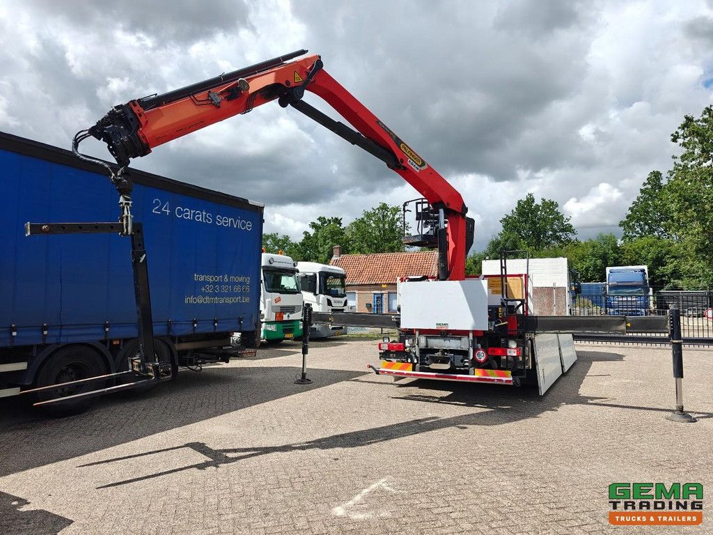 Renault T380 6x2/4 Schlafkabine Euro6C – Offene Ladefläche, Aluminiumseitenwände + Palfinger 20.501L Fernbedienung – Palettenhaken