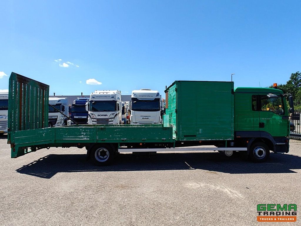 MAN TGL 12.240 4x2 Sleeper Cab Euro3 - 6 CIL - Open Load Bed + Hydraulic Ramp - Manual Transmission - Tool Box