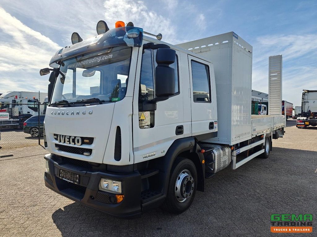 Iveco 140E25 EuroCargo 4x2 Double Cab (7pers) Euro 6 - 6CIL - AluMac Box + Ramps - Rockinger Towing Hook