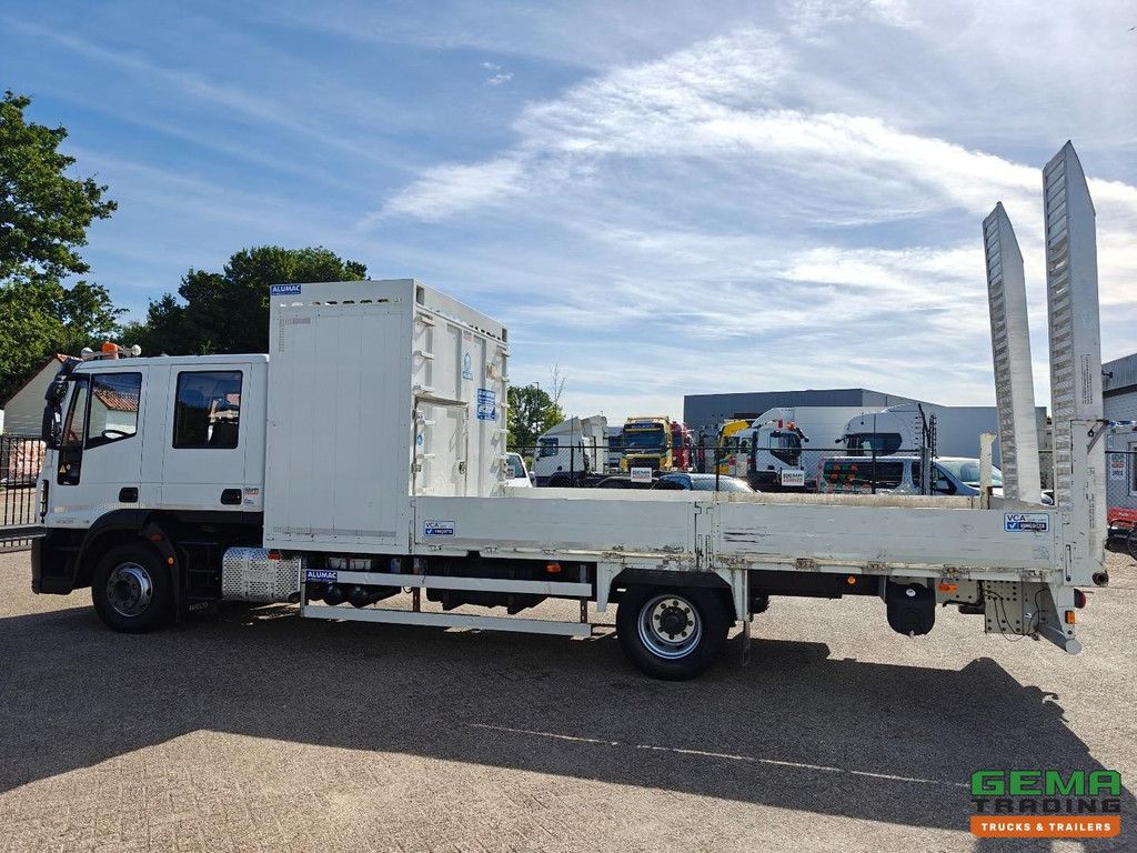 Iveco 140E25 EuroCargo 4x2 Double Cab (7pers) Euro 6 - 6CIL - AluMac Box + Ramps - Rockinger Towing Hook