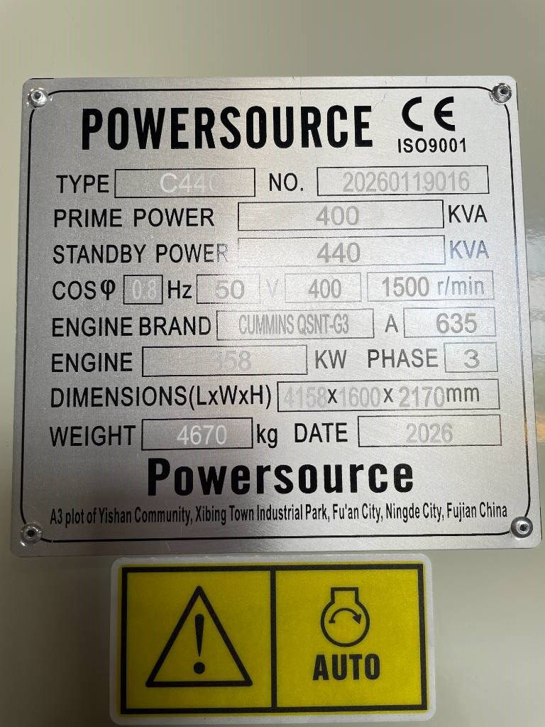 Cummins QSNT-G3 - 440 kVA Generator - DPX-19844