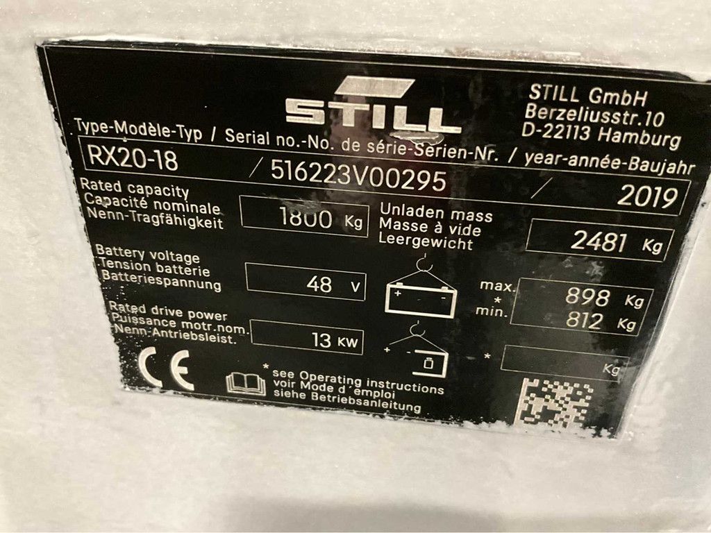 Still RX20-18 Triplex - Freelift - Sideshift