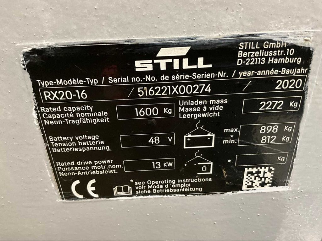 Still RX20-16 Triplex - Freelift - Sideshift