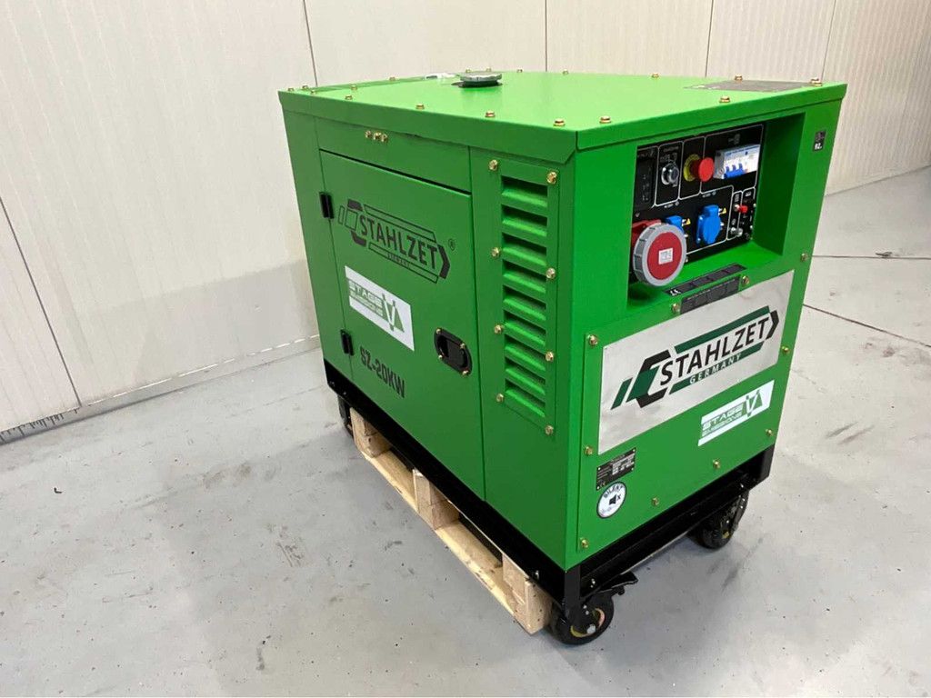 Stahlzet SZ-20KW Luchtgekoelde stille tweecilinder dieselgenerator