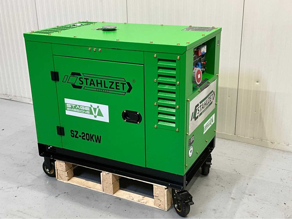 Stahlzet SZ-20KW Luchtgekoelde stille tweecilinder dieselgenerator