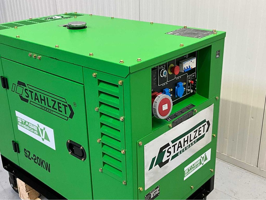 Stahlzet SZ-20KW Luchtgekoelde stille tweecilinder dieselgenerator