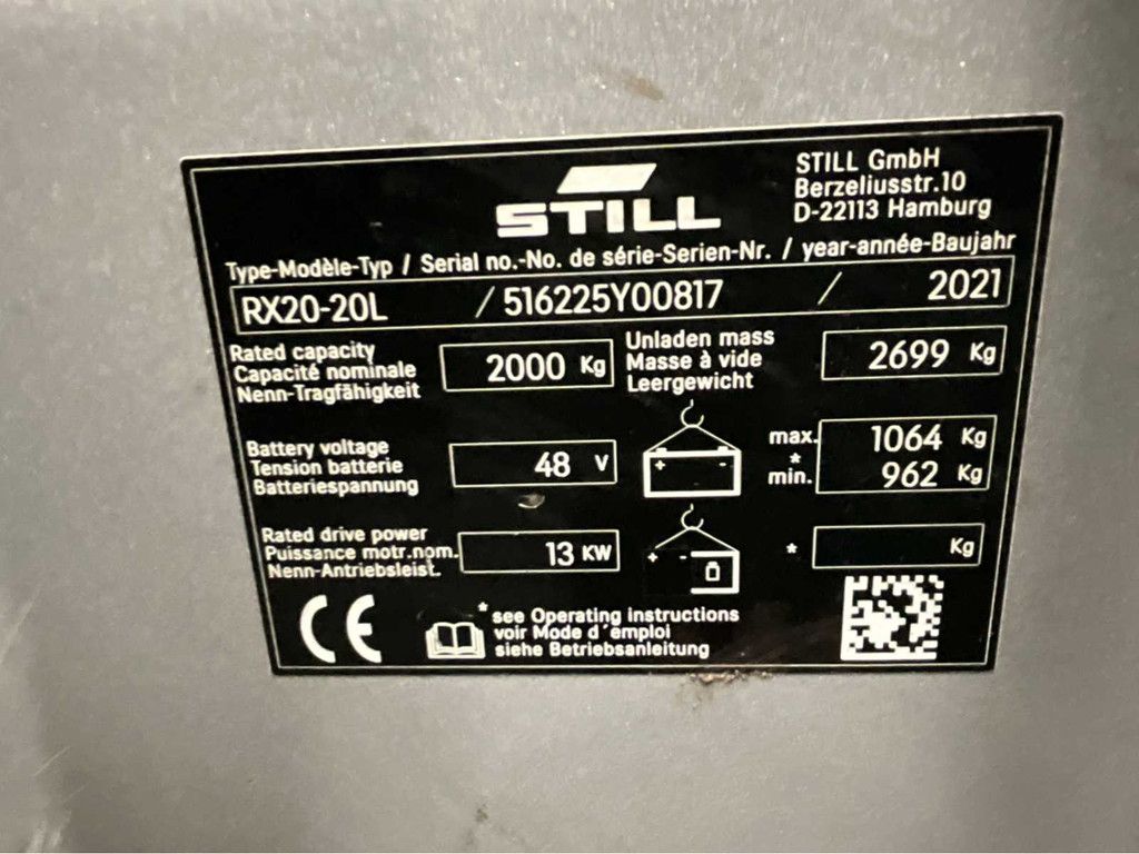 Still RX20-20 Triplex - Freelift - Sideshift