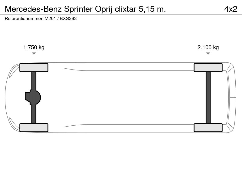 Mercedes-Benz Sprinter Oprij clixtar 5,15 m.