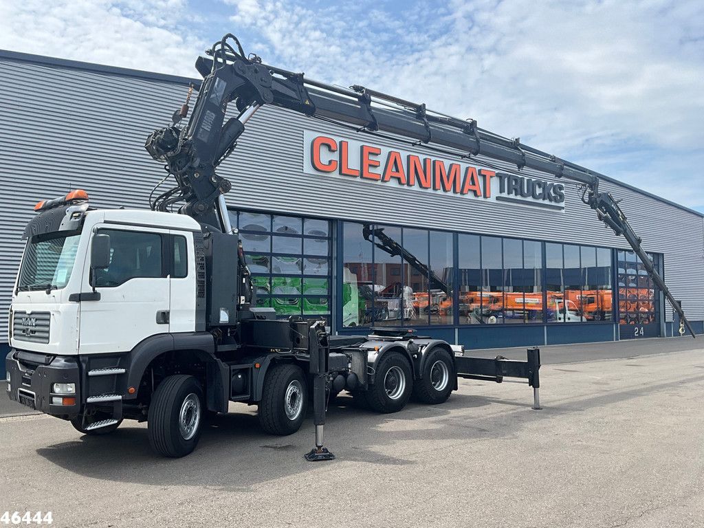 Man TGA 41.363 8x4 Manual Full steel Hiab 80 Tonmeter laadkraan + Fly-Jib