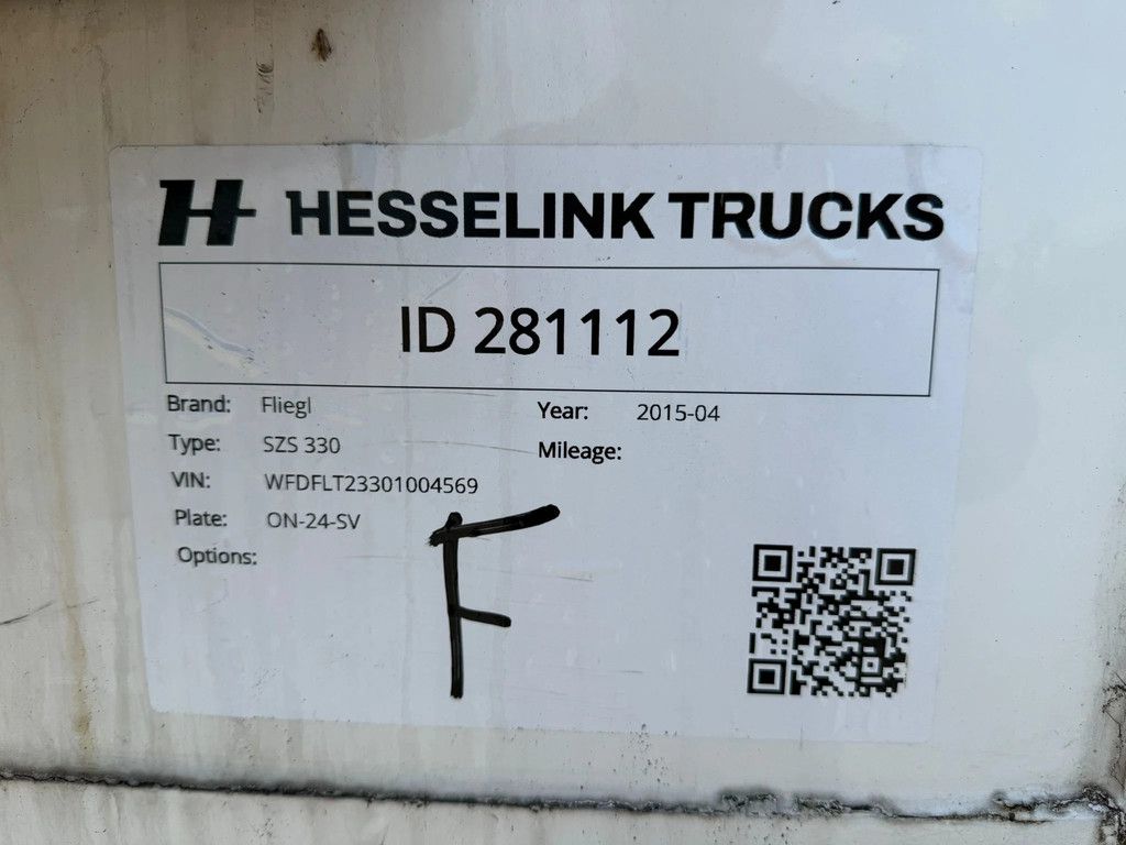 Fliegl SZS 330 2X! Thermo King SLX 200 D+E -30 +30 AS-1 Liftas+Stuuras 2.000KG LBW