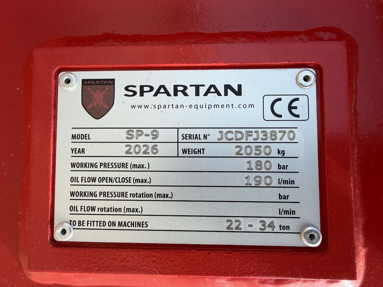 Spartan SP-9 Sloophamer Machine gew 22-34 Tons