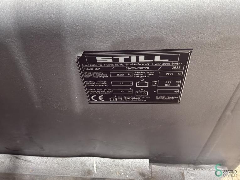 Gabelstapler Elektrisch Still RX20-16P 2022 Stunden 3422