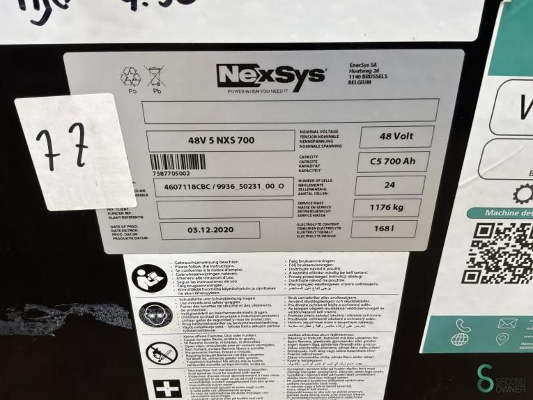 Batterien Elektrisch NexSys 48V 5NXS 500 2020 Batt. > 96 %