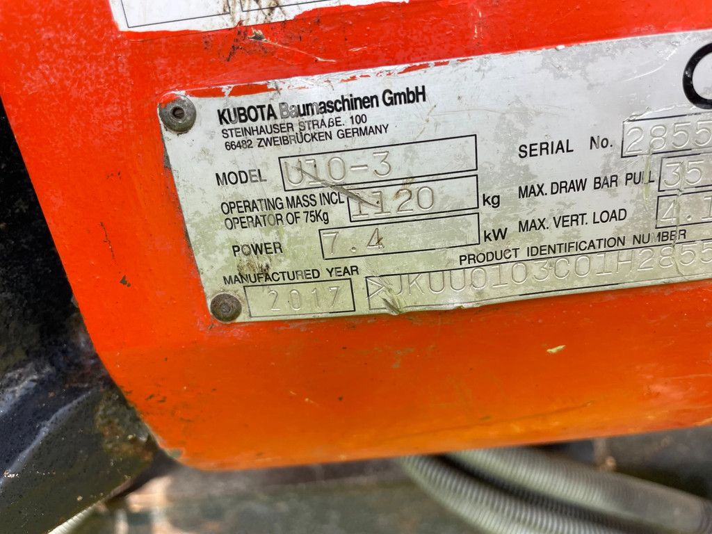 Kubota Kubota U10-3 minigraafmachine