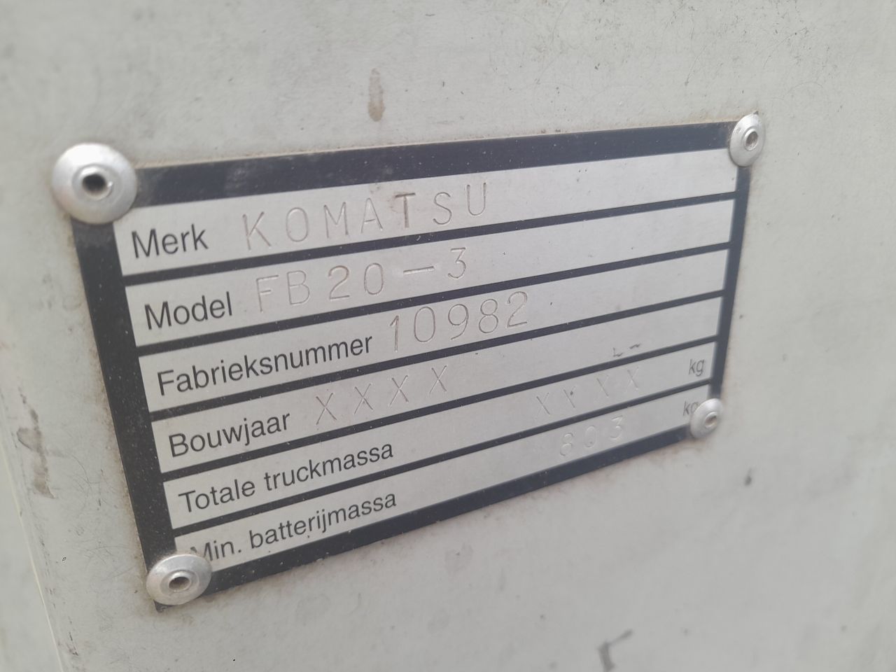Komatsu FB20 elektrische heftruck