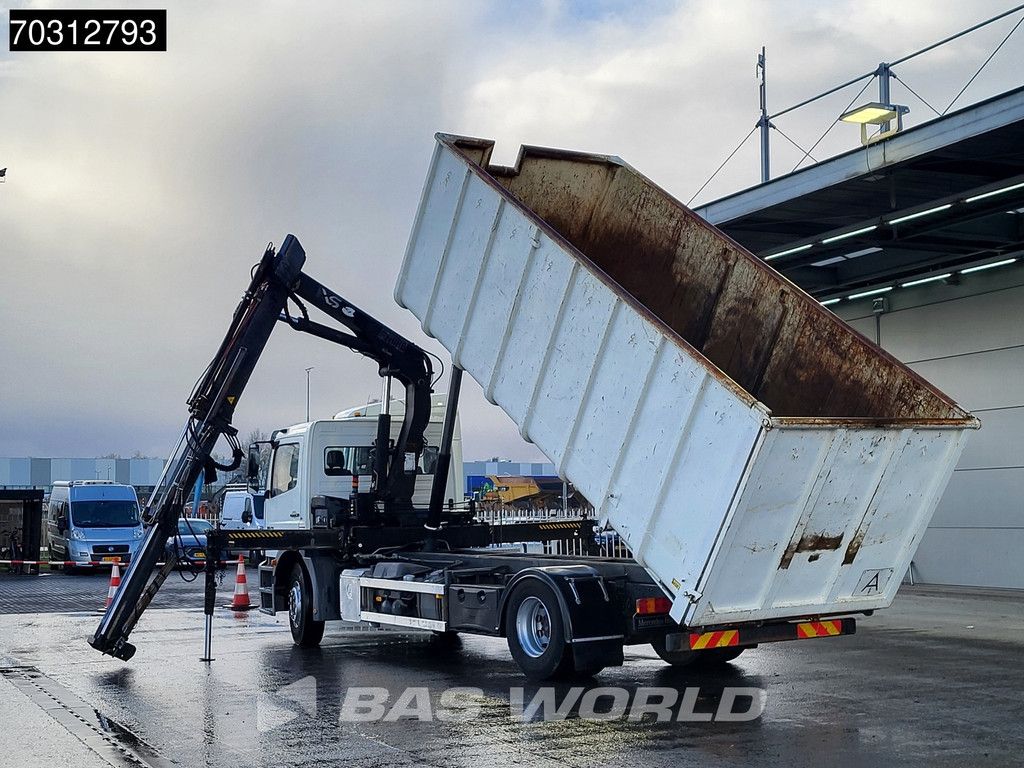 Mercedes Axor Axor 1829 4X2 HIAB 166 BS-3000 Kran Crane + Tipping container Euro 5