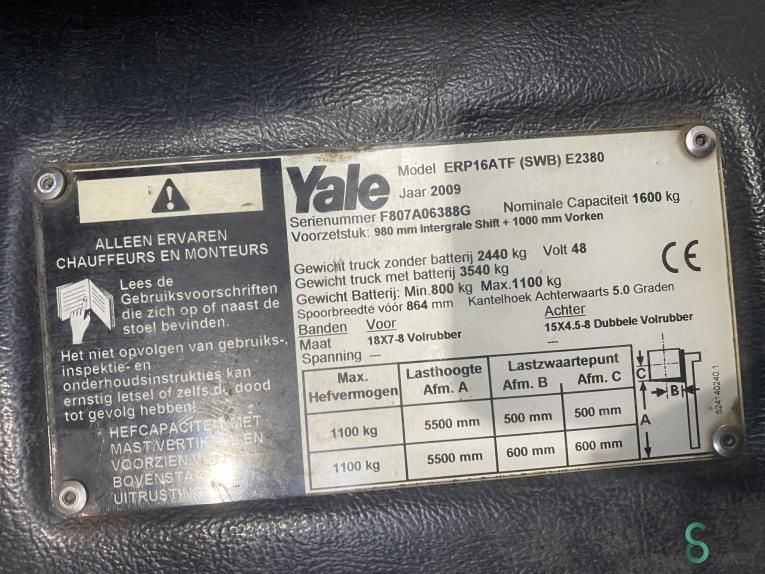 Forklifts Electric Yale ERP20AFT 2009