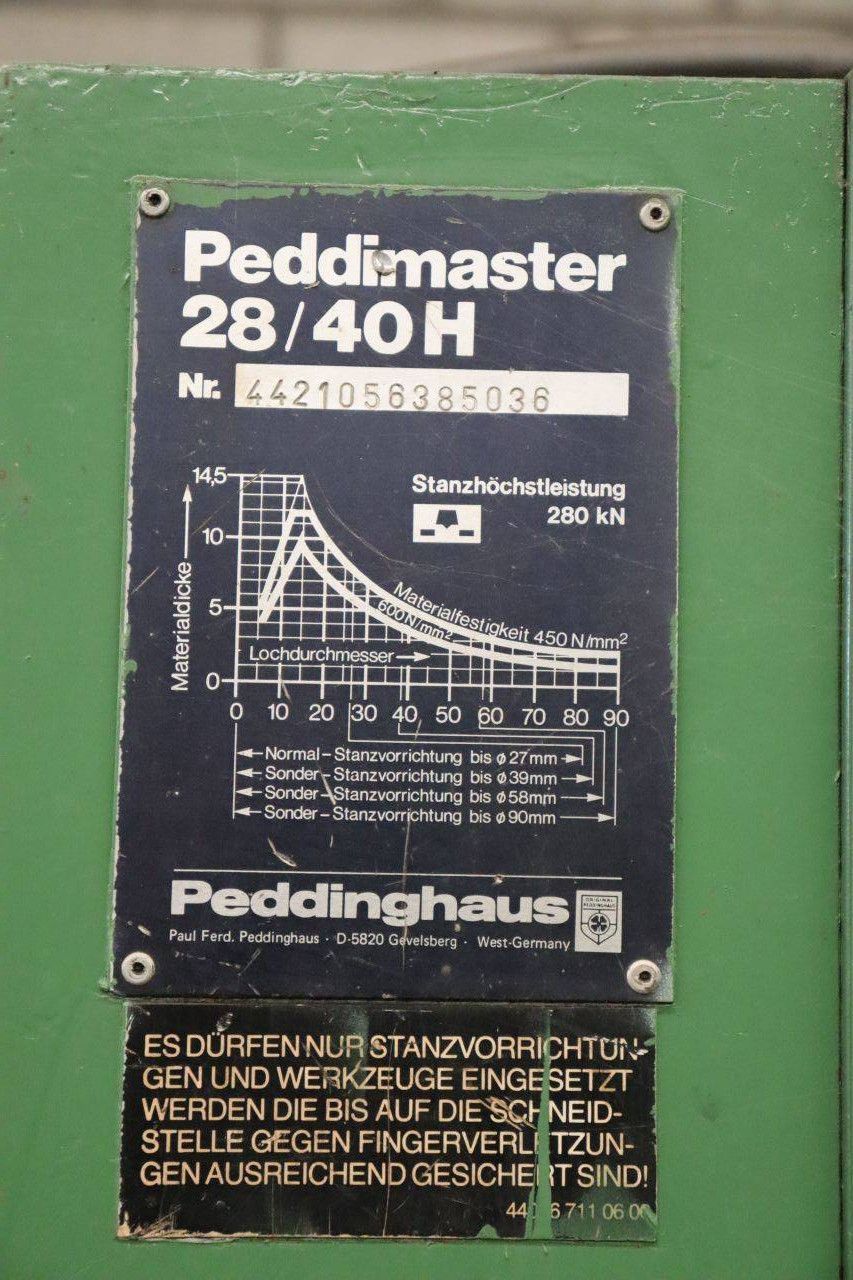 Schneide- und Stanzmaschine Peddinghaus Peddimaster 28/40H