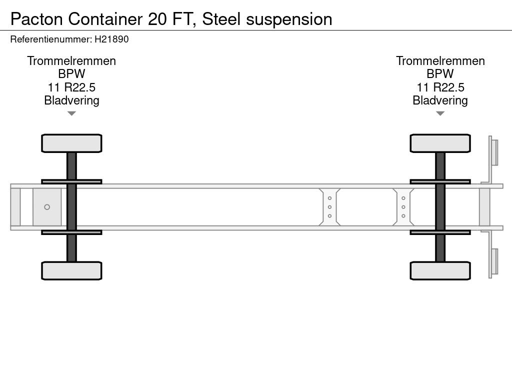 Pacton Container 20 FT, Steel suspension