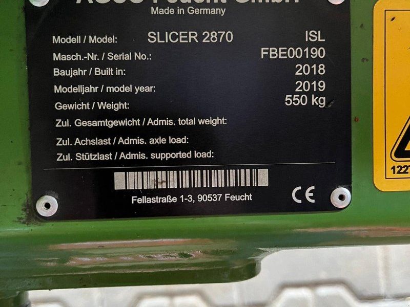 Fendt Slicer 2870 ISL