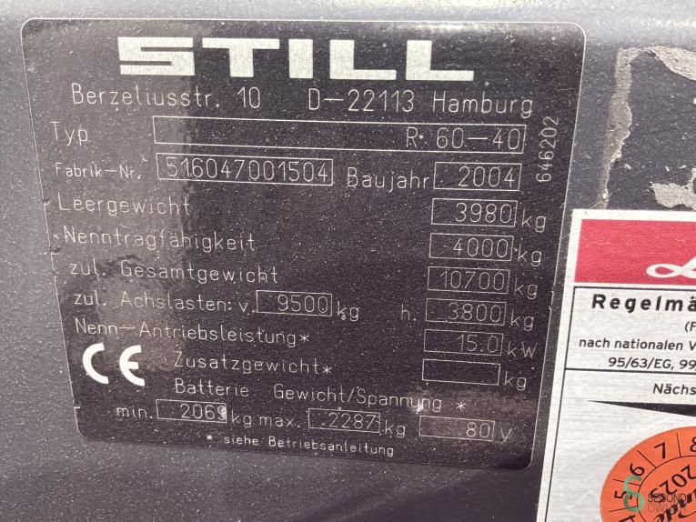 Gabelstapler Elektrisch Still R60-40 2004