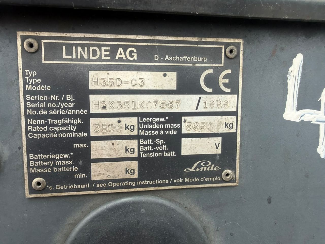 LINDE H35D-03 | 3.5 TON | 7 METER | PERFECT WERKENDE HEFTRUCK |