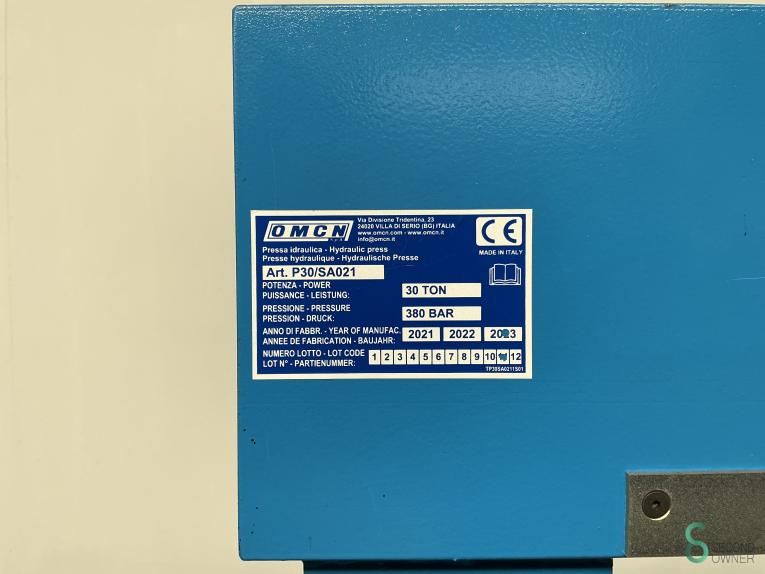 Hydraulic presses OMCN P-30 ton /SA021 2023